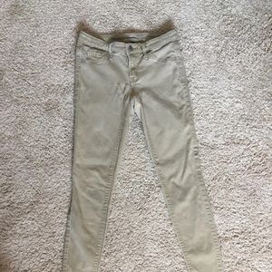Tan Mid-Rise Jeggings